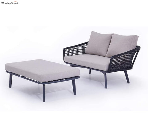 Stylish Black Rope Outdoor Furniture Set