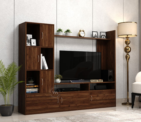 Wayne Engineered Wood TV Unit With Cabinets (Columbian Walnut Finish)