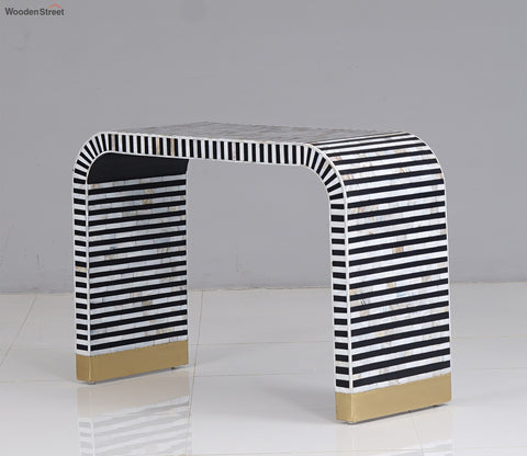 Florence Lining Stripes Designed Mother of Pearl Console Table