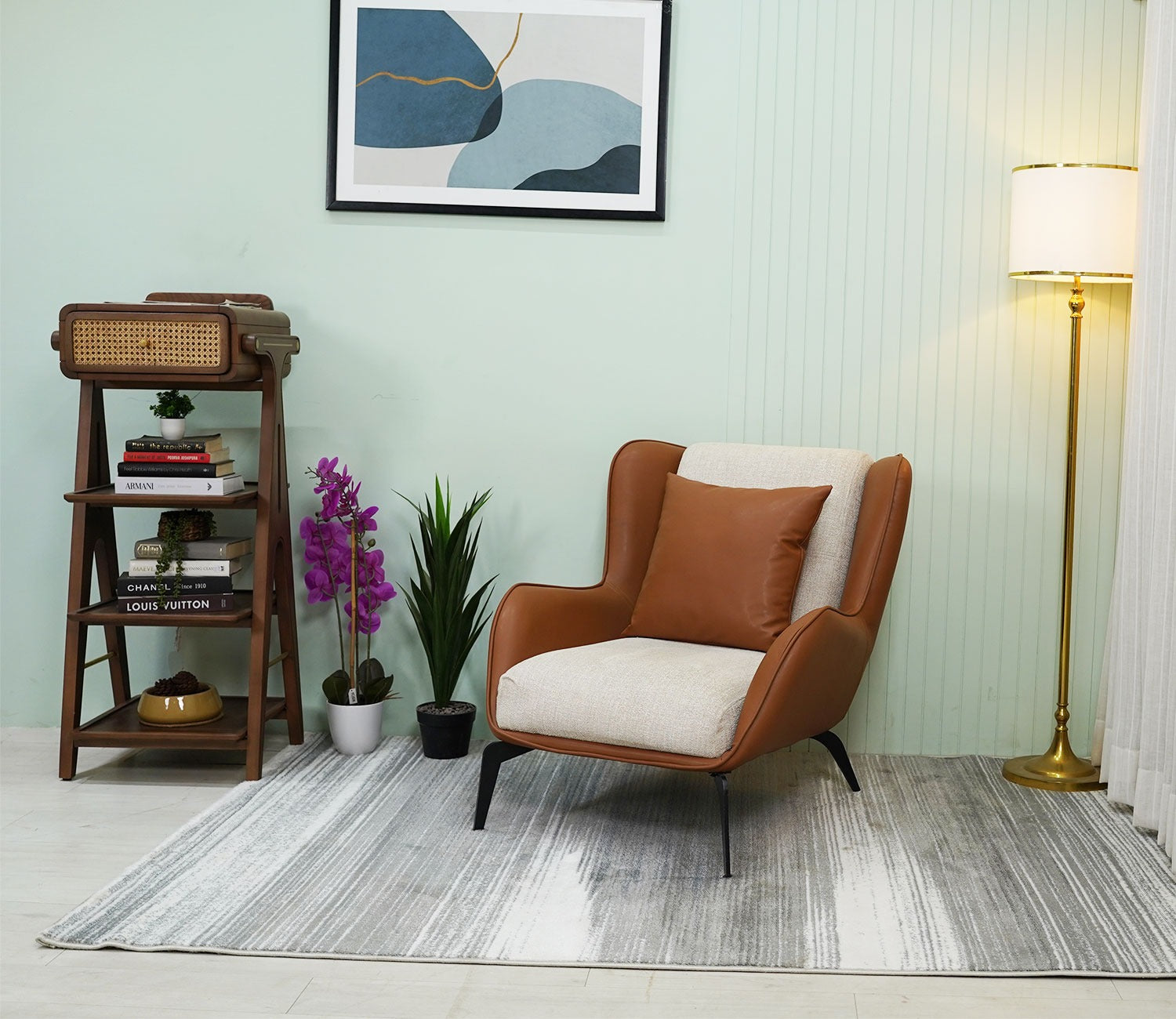 Mersey Grey Abstract Carpet (7.5 x 5 Feet)