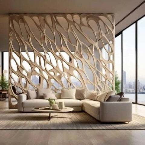 Trueliving Modern Light White Partition of Room 80" Width: Height: 72"