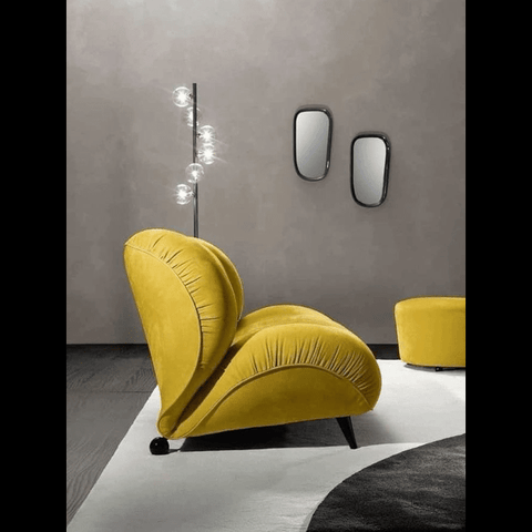 Trueliving Yellow Modern Chair Living Room H 34 x W 27 x D 31.5