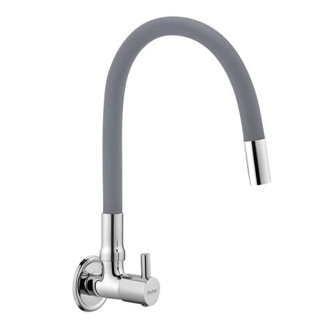 Trueliving Flora Kara Brass Sink Tap with Silicone Grey Flexible Spout
