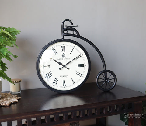 Miller Cycle Shaped Analog Metal Wall Clock