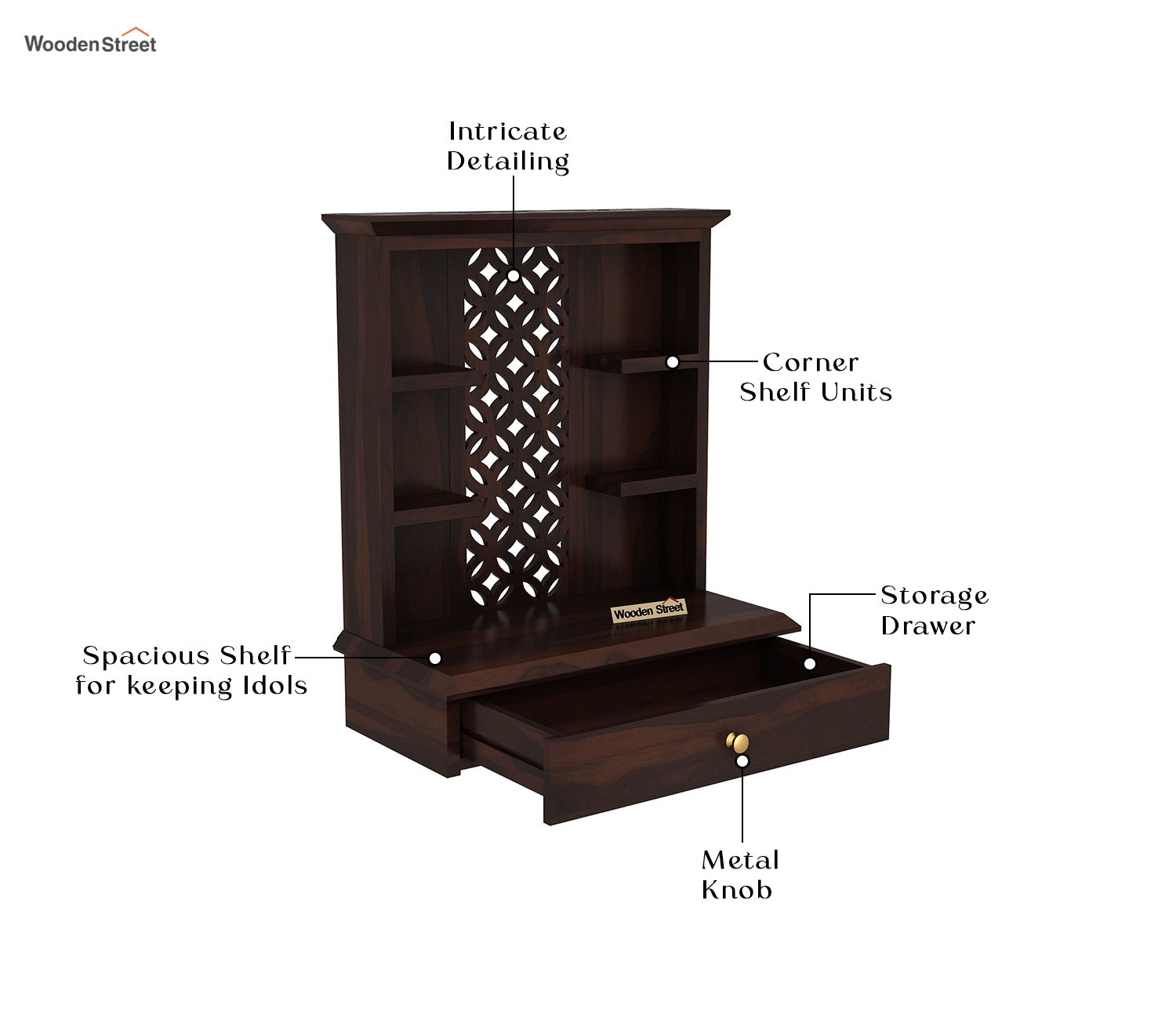 Ivara Home Temple (Walnut Finish)