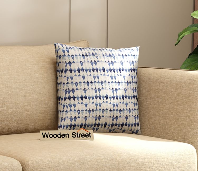 Krista Cushion Cover with Filler - Pack of 1 (16x16 Inch, Arctic Diamonds)
