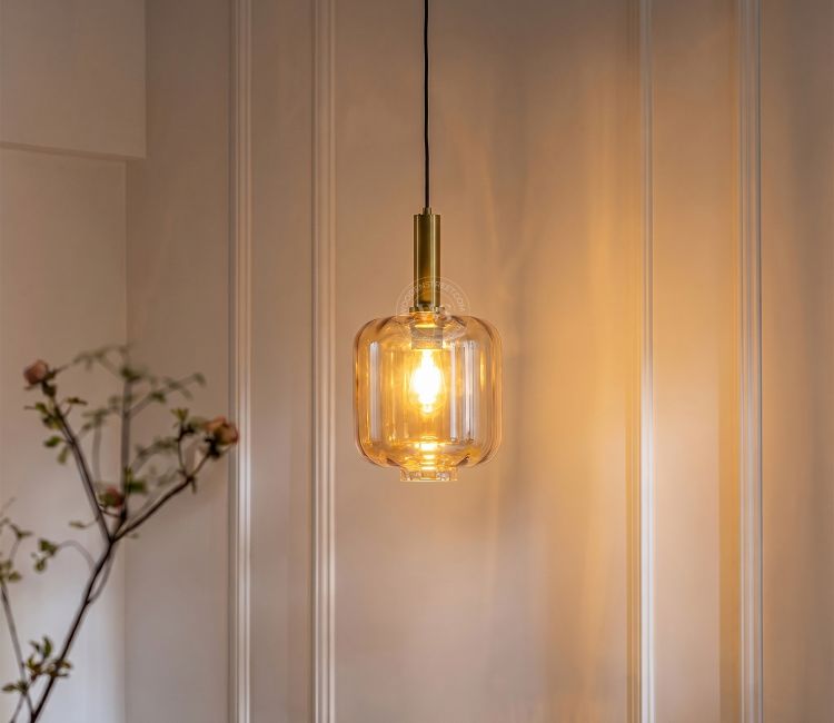 Lustrous Glass Pendant Light (Bronze)