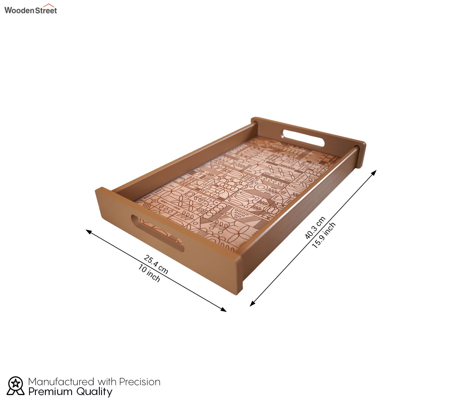 Laurel Rectangle Medium Serving Tray
