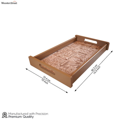 Laurel Rectangle Medium Serving Tray