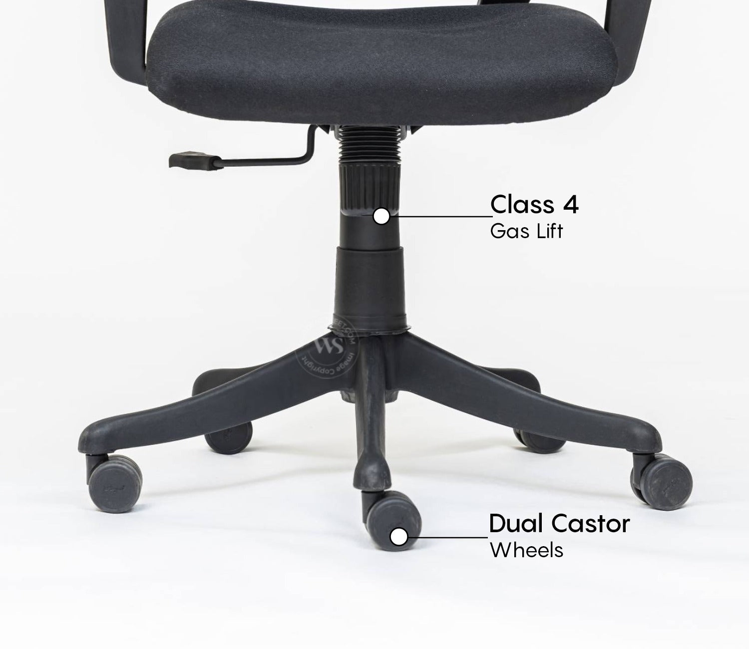 Leo Mid Back Mesh Office Chair (Black)