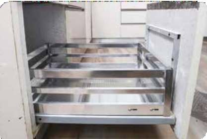 Trueliving_GLOSSY SPARKLE GRAIN TROLLY - 8” *15'' 380MM 450MM Cabinet