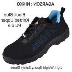 Trueliving_New Arrivals-Safety Products-Agarson Nikko Stseel Toe Black & Blue Work Safety Shoe Size : 6