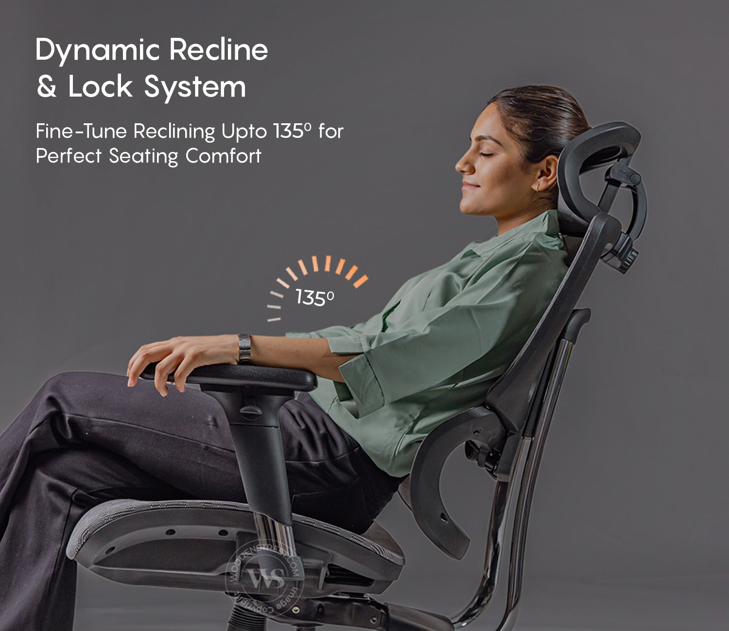 Faymi High Back Mesh Office Chair (Grey)