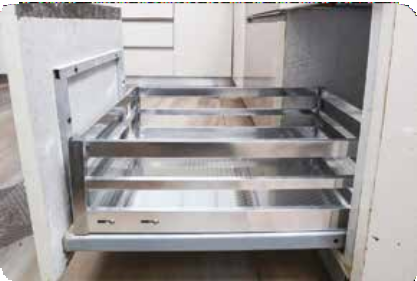 Trueliving_GLOSSY SPARKLE GRAIN TROLLY - 8” *15'' 380MM 450MM Cabinet