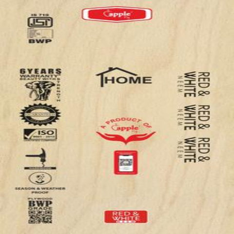 Trueliving_Apple Red And White BWP Grade 7 ft x 4 ft Plywood - 19 mm_Plywood_ 96/Sq. Ft.
