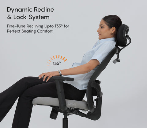 Balanco High Back Mesh Office Chair (Grey)