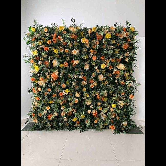 Trueliving Plant UV Protected Grass Flower Privacy Ivy Screen Faux Greenery Wall Decor Outdoor Indoor Use Backyard Garden Decoration 20" x 20"