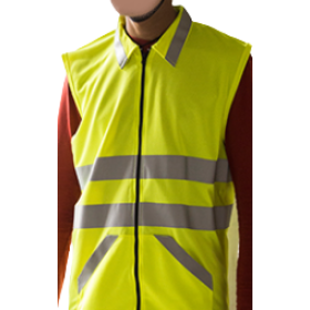 Trueliving_RCV-034 Safety Jacket  Front Opening Zip Vest with T-Shirt Bird's Eye Fabric