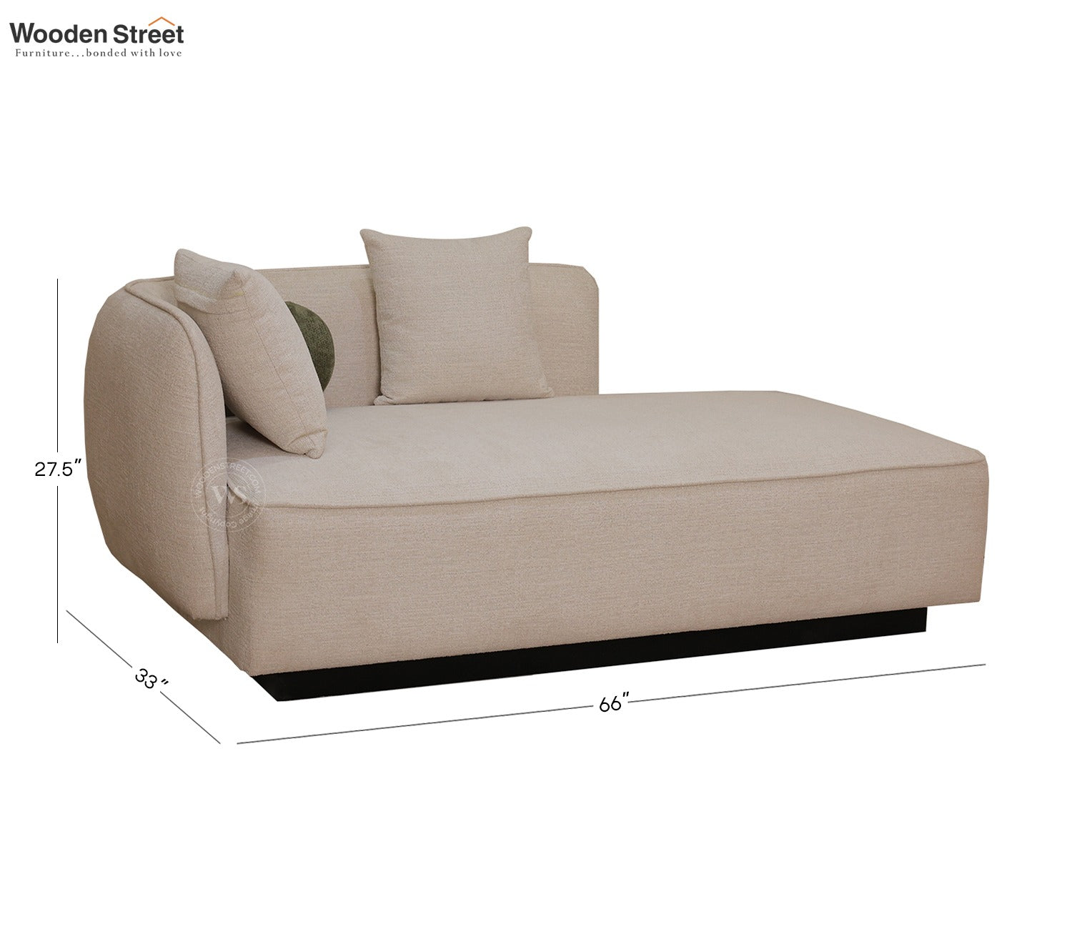 Float Premium Fabric Sectional Sofa with Movable Solid Wood Tray Table (Jade Ivory)