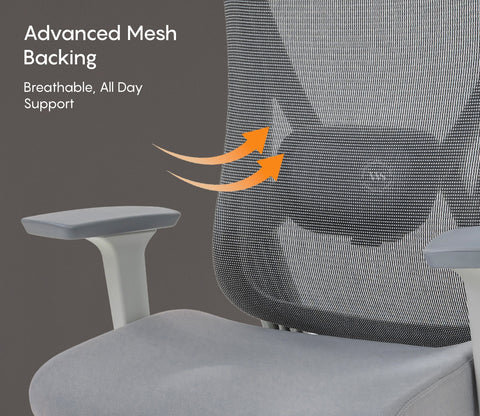 Rowen High Back Mesh Office Chair (Grey)