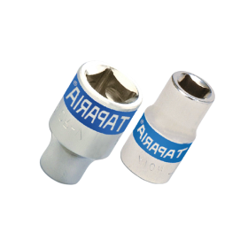 Trueliving_Sockets- 9.5mm (3/8) Square Drive PROD. NO.	FIG. NO.	A	B	C	ΘD	ΘE	A/F	WT. GMS B 6 H	1	28	16	12	10.3	17	6	25