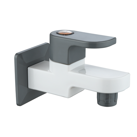 Truliving_Silver Curve Bib Tap PTMT Faucet 15 White Grey