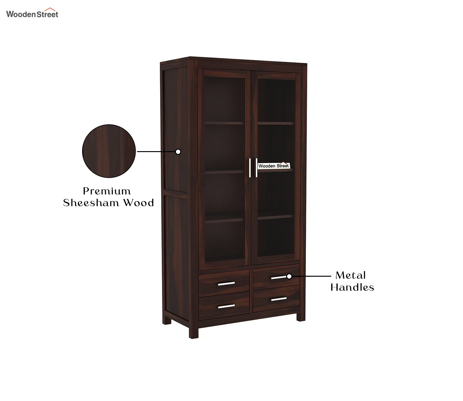 Portus Bookshelf (Walnut Finish)
