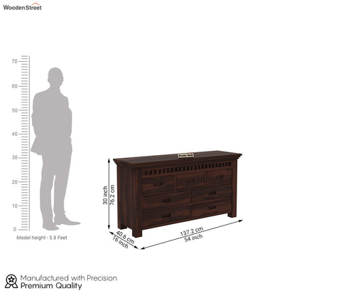 Adolph Dresser with Storage (Walnut Finish)