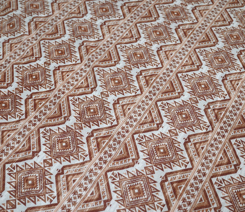Aztec Moments Queen Size Bedsheet (Brown)