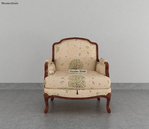 Margret 1 Seater Sofa (Cotton, Beige Pomme)