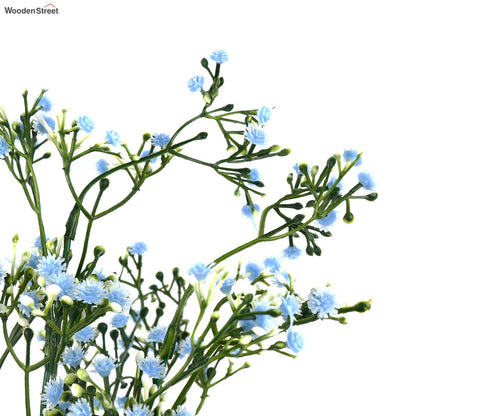 Botanica Breath Artificial Flowers Stick- Set Of 5 (Blue)