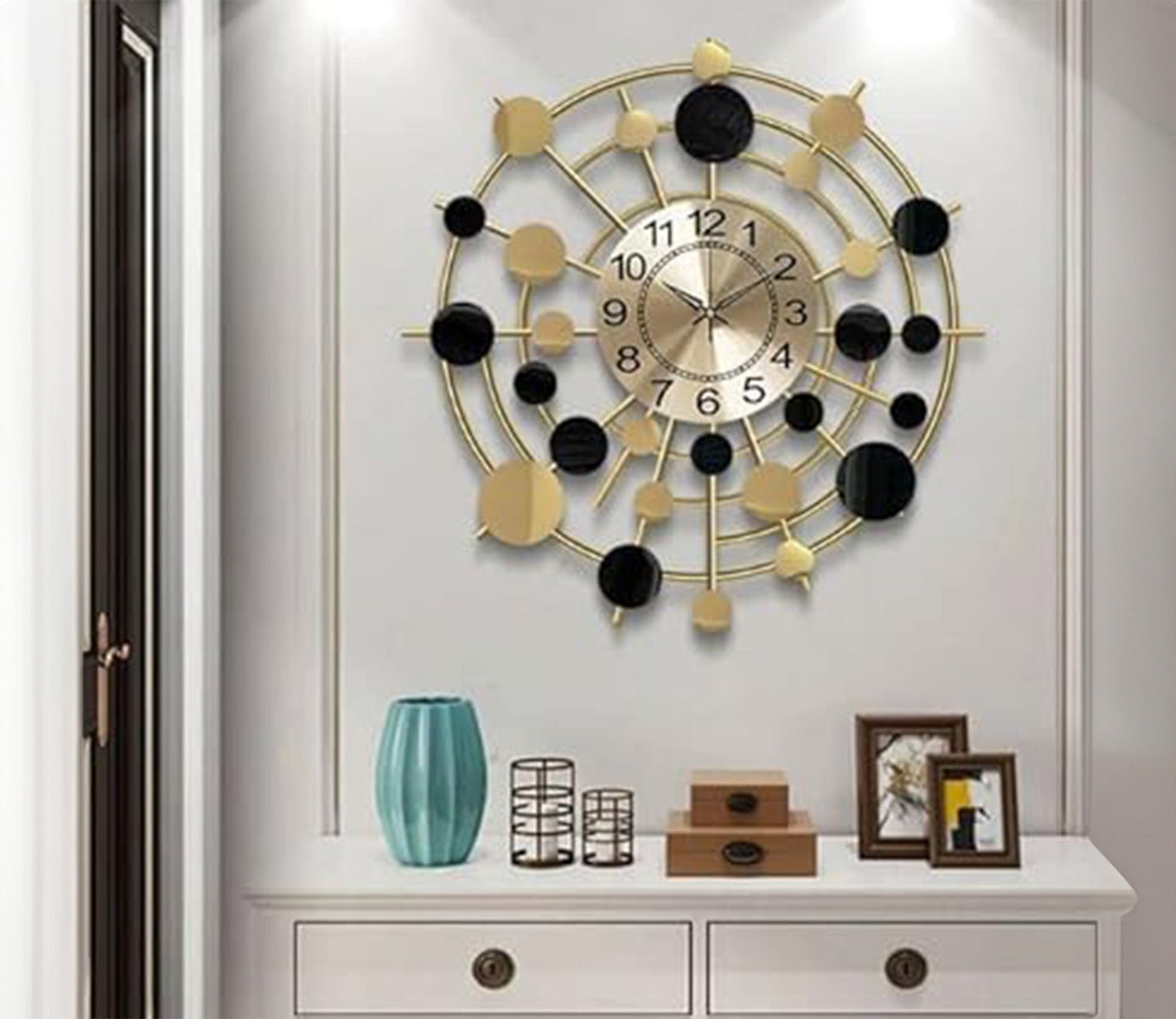 Multiple Layered Rounded Classic Iron Wall Clock