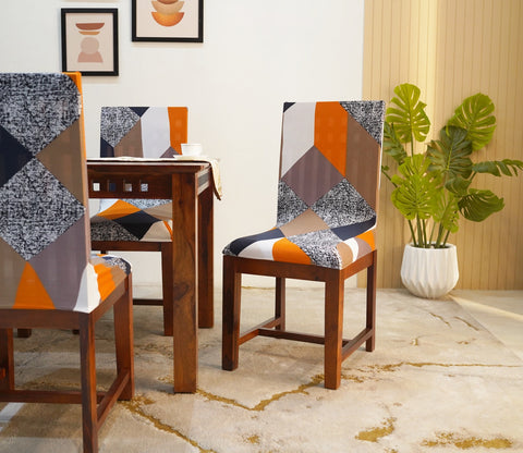 Cedric Modern Abstract Printed Polyester Spandex 1 Piece Chair Cover