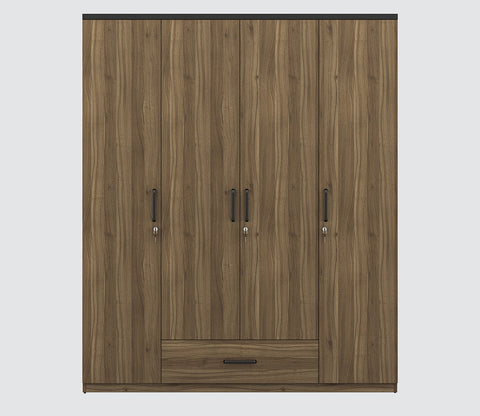 Kosmo Hover 4 Door Engineered Wood Wardrobe Without Mirror
