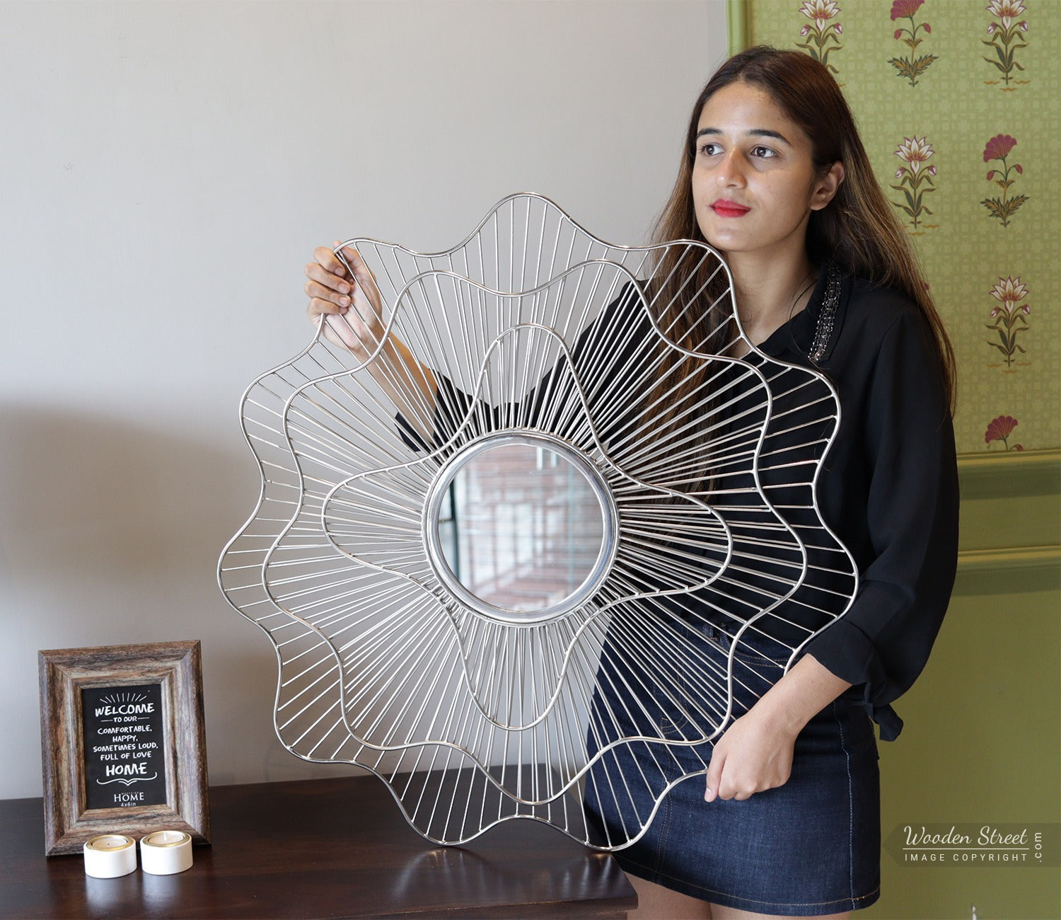 Nebula Metal Mirror with Frame