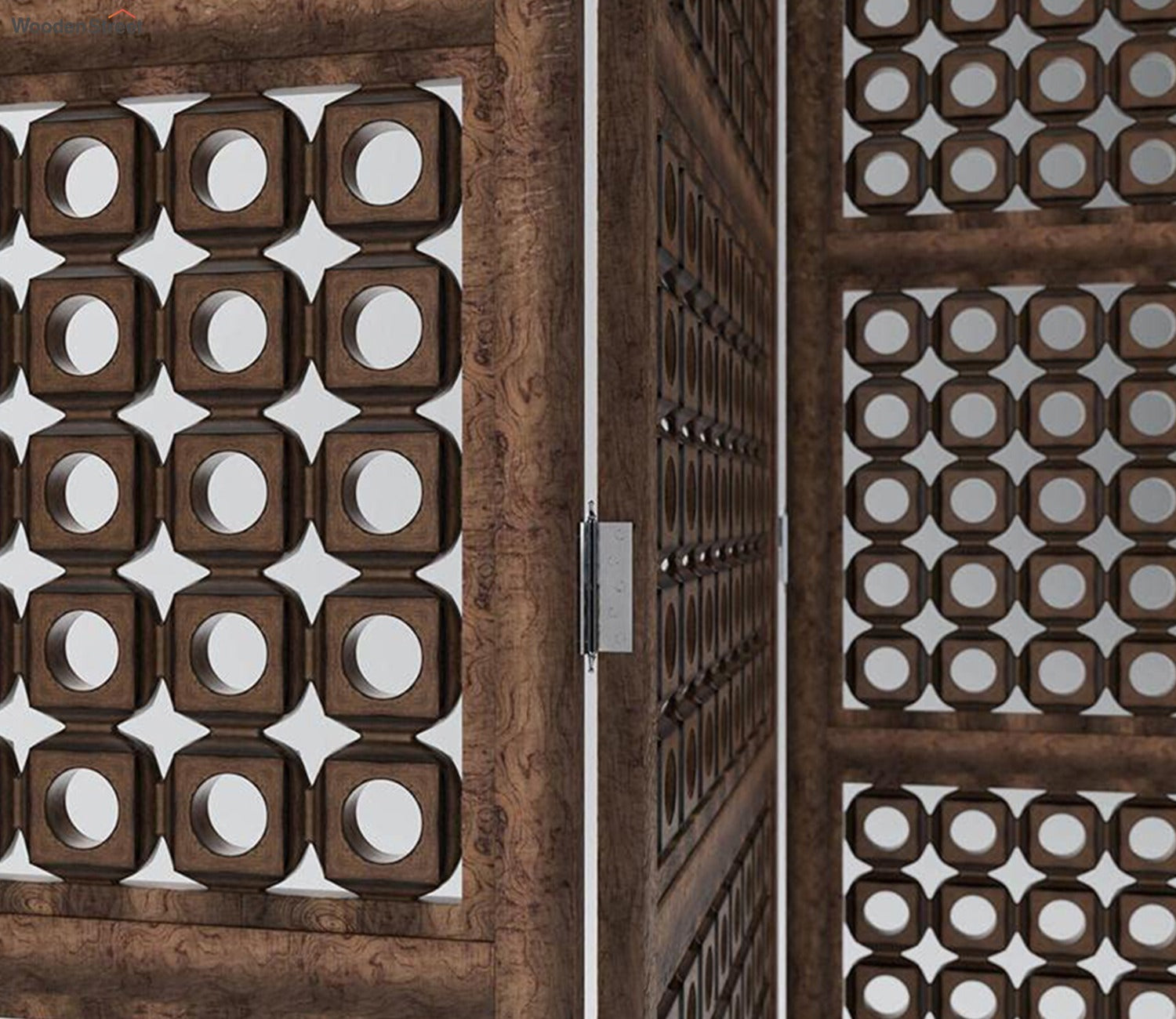 Esma 4 Panel Carved Wooden Partition