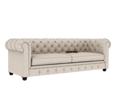 Henry 3 Seater Sofa (Cotton, Jade Ivory)