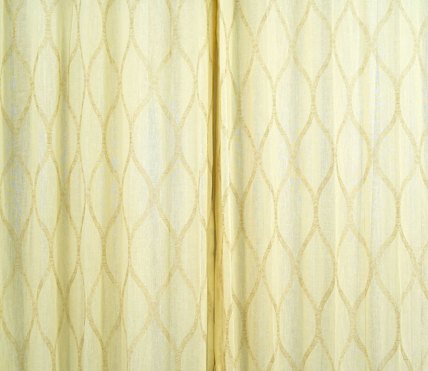 Twisted Door 1 Piece Sheer Curtain (Beige, 7 Feet)