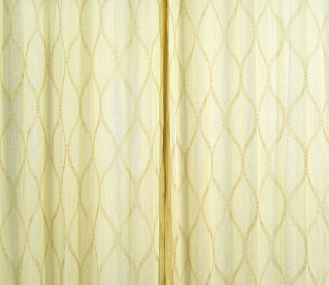 Twisted Door 1 Piece Sheer Curtain (Beige, 7 Feet)