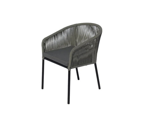 Grey Rope 2 Seater Chair Set And Grey Cushions
