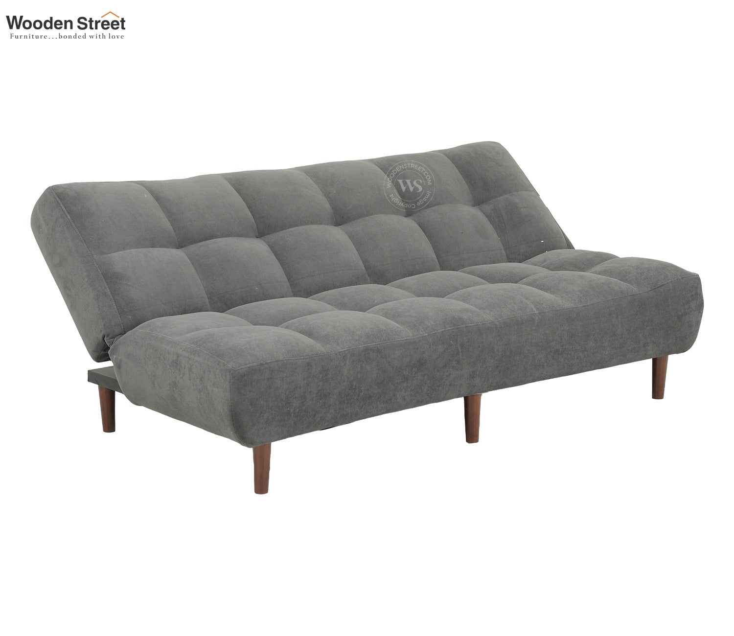 Castello Premium Upholstery Fabric Sofa cum Bed (Grey)