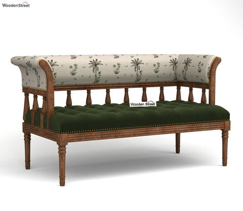 Reyes Bench With Back Rest (Cotton, Cream Tropical)