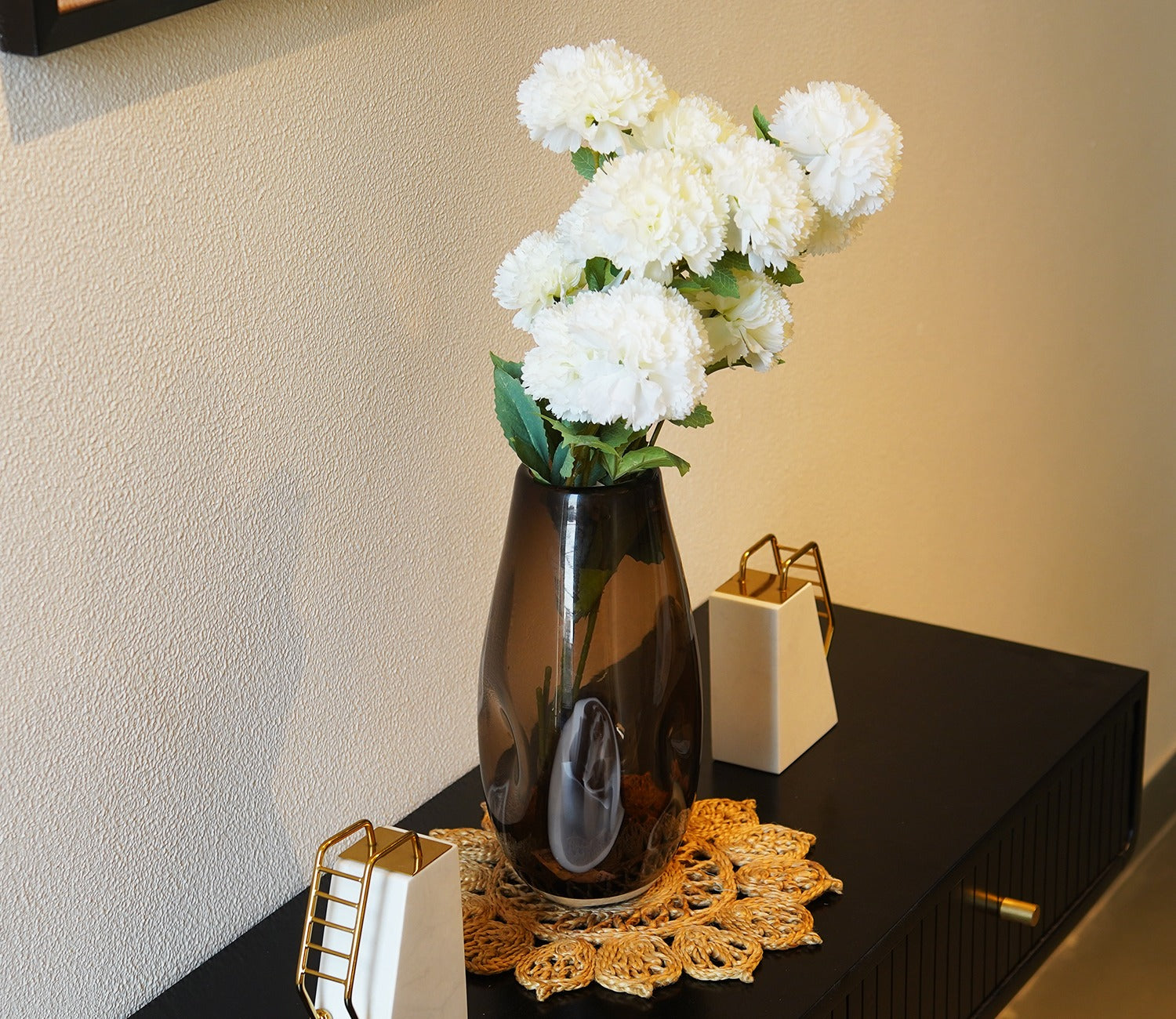 Forever Flora Artificial Hhydrangea Flower- Set Of 3 (White)