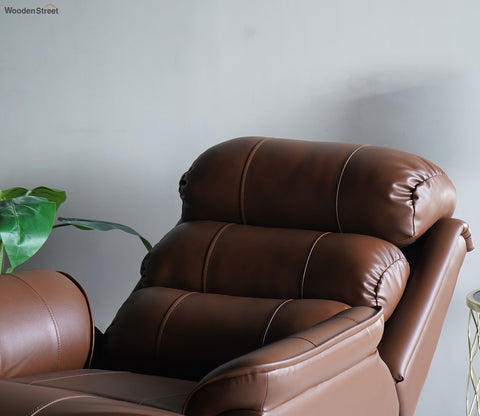 Valencia Manual Recliner Sofa (Saddle Brown)