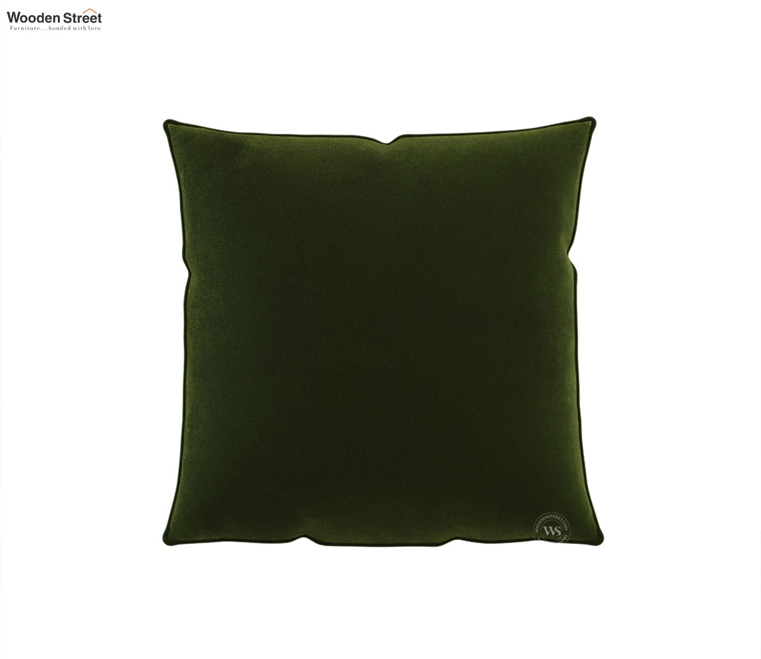 Cupid Velvet Cushion Covers - Pack of 5 (22 x 22 Inches, Dark Olive Green)