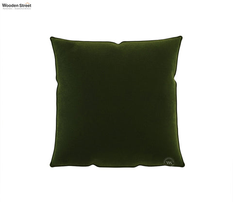 Cupid Velvet Cushion Covers - Pack of 5 (22 x 22 Inches, Dark Olive Green)