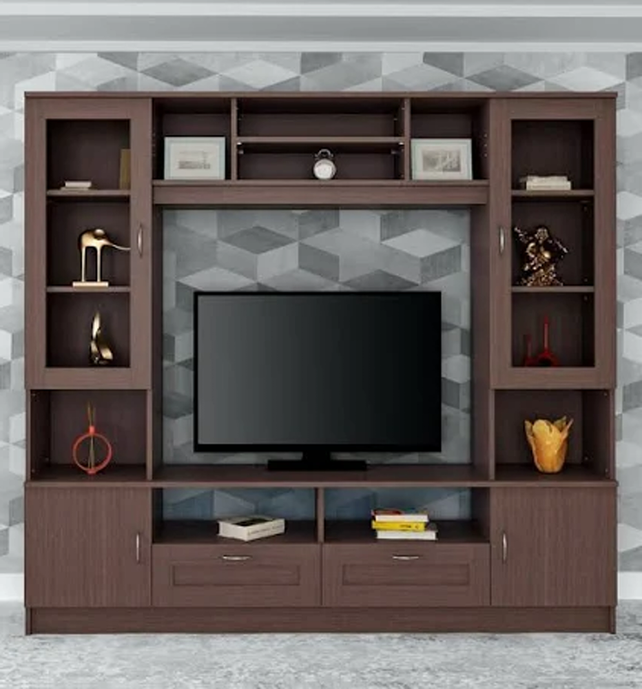 Trueliving Wall-Mounted Touced Tv Unit with Shelf & Drawers 137.2 L x 33 W x 109.2 H