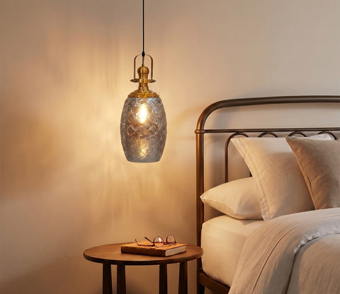 Sylvia Glass Lampshade Hanging Lights (Smokey Grey)