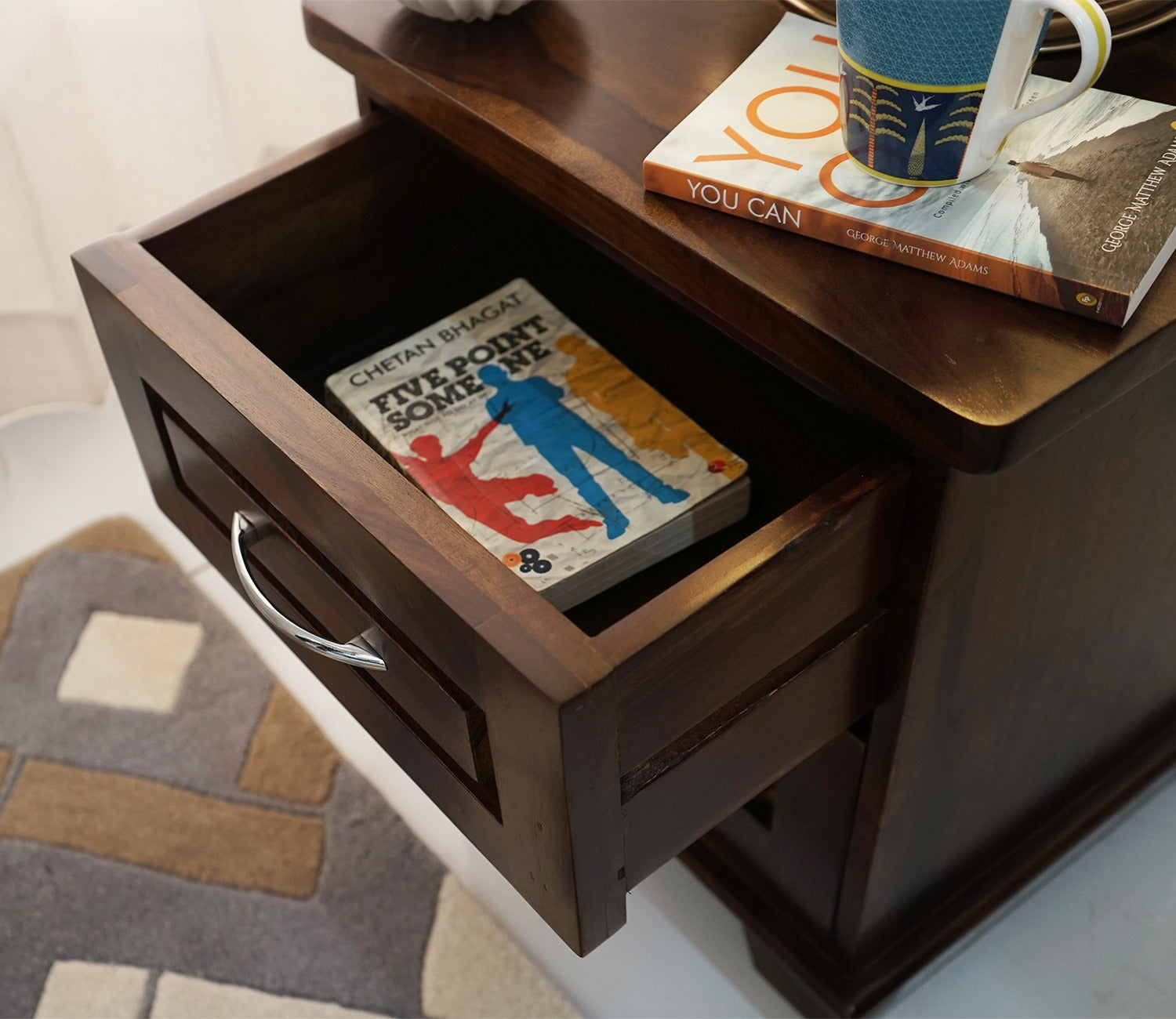 Madison Bedside Table (Walnut Finish)