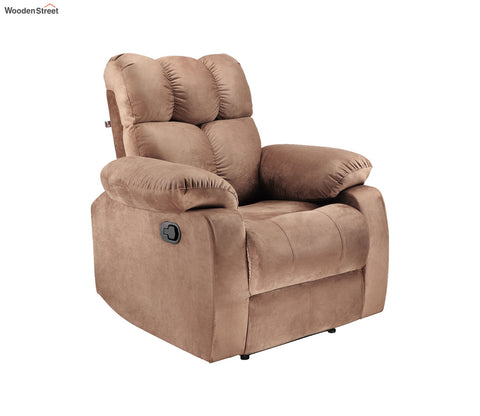 Valios Fabric 1 Seater Manual Recliner Chair (Brown)